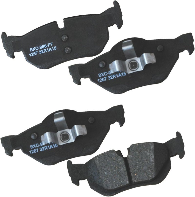 Bendix Premium SBC1267 Ceramic Rear Brake Pads for Select Models BMW 120i, 125i, 128i, 130i, 323i, 325i, 325xi, 328i, 328i xDrive, 328xi, X1 - Image 1